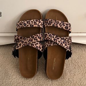 Brand new, never worn American eagle slides